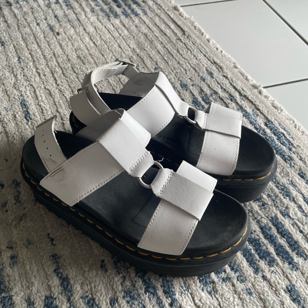Dr. Martens White Platform Sandals - Picture 2 of 5